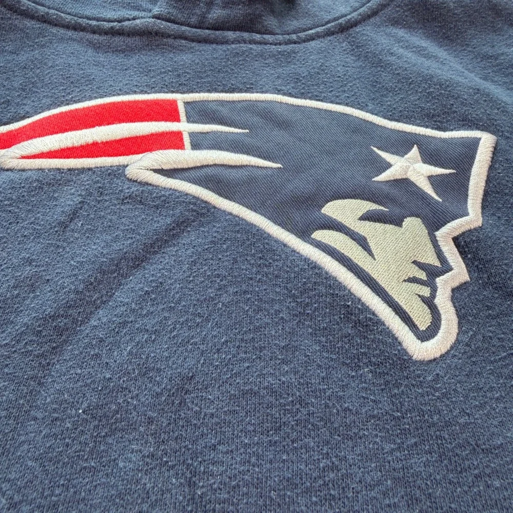 New England Patriots Youth M 10/12 Hoodie Navy Logo Sweatshirt NFL Team Apparel